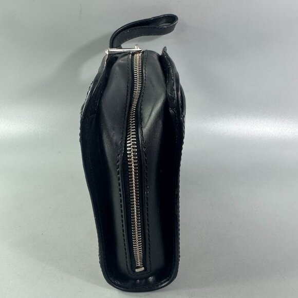 Authentic Bally Black Leather Zip-Around Organizer/Wallet Men's Wristlet - Picture 3 of 13